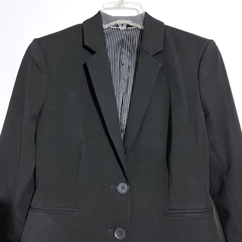 Express Black Two Button Stretch Career Blazer - image 4